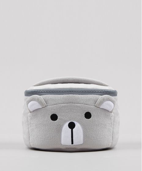 Necessaire-Feminina-Urso-em-Pelucia-Cinza-9117727-Cinza_1