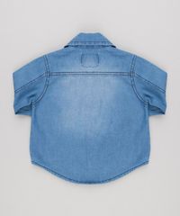 Camisa-Jeans-Infantil-Manga-Longa-com-Bolso-em-Algodao---Sustentavel-Azul-Medio-9158271-Azul_Medio_2