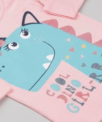 Blusa-Infantil-Dinossauro-com-Glitter-Manga-Longa-Decote-Redondo-em-Algodao---Sustentavel-Rosa-9145678-Rosa_4
