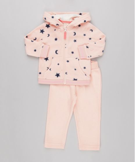 Conjunto-Infantil--de-Blusao-Manga-Longa-Estampado-de-Estrelas---Calca-em-Fleece-Rosa-8838790-Rosa_1