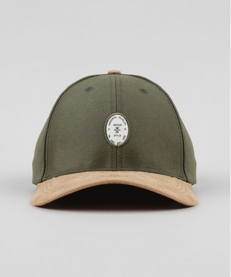 Bone-Masculino-Aba-Curva-com-Suede-Verde-Militar-9128774-Verde_Militar_1