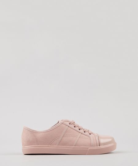 Tenis-Infantil-em-Suede-com-Verniz-Rose-9175204-Rose_1