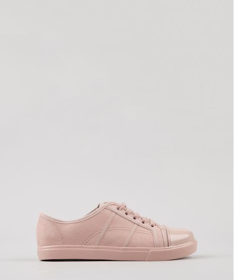 Tenis-Infantil-em-Suede-com-Verniz-Rose-9175204-Rose_1