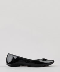 Sapatilha-Feminina-Bico-Redondo-em-Verniz-com-Laco-Preta-9185723-Preto_1