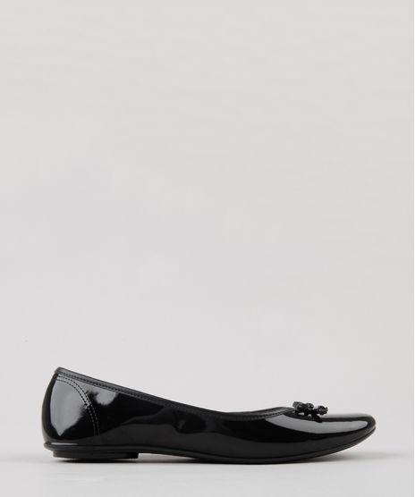 Sapatilha-Feminina-Bico-Redondo-em-Verniz-com-Laco-Preta-9185723-Preto_1