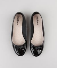 Sapatilha-Feminina-Bico-Redondo-em-Verniz-com-Laco-Preta-9185723-Preto_4