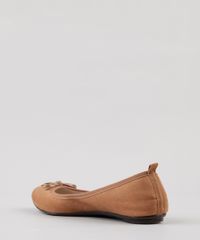 Sapatilha-Feminina-Bico-Redondo-em-Suede-com-Laco-Caramelo-9185752-Caramelo_3