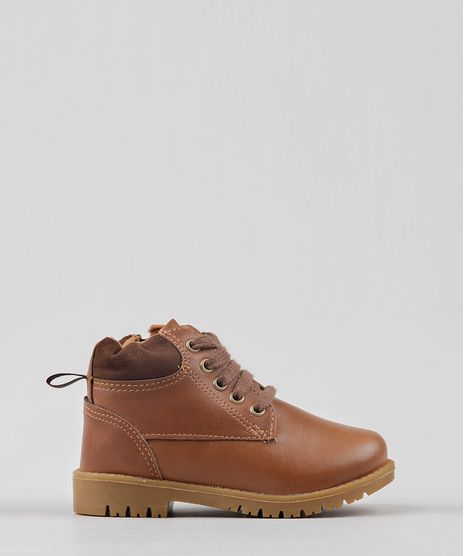 Bota-Infantil-Coturno-com-Recorte-em-Suede-Caramelo-9049788-Caramelo_1