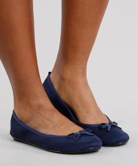 Sapatilha-Feminina-Bico-Redondo-em-Suede-com-Laco-Azul-Marinho-9185745-Azul_Marinho_2