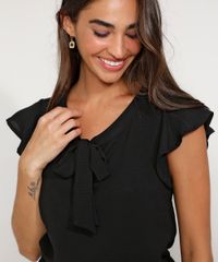 Blusa-de-Crepe-Feminina-Manga-Curta-com-Babado-Gola-Laco-Preta-9976418-Preto_6