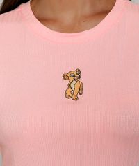 Camiseta-Feminina-Manga-Curta-Cropped-com-Bordado-Simba-O-Rei-Leao-Decote-Redondo-Rosa-Claro-9976514-Rosa_Claro_2