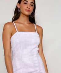 Vestido-Feminino-Curto-Estampado-Xadrez-Vichy-com-Fendas-Alca-Fina-Lilas-9982995-Lilas_4
