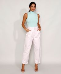 Calca-de-Sarja-Feminina-Baggy-Cintura-Super-Alta-com-Cinto-Rosa-Claro-9981892-Rosa_Claro_3