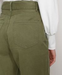 Calca-de-Sarja-Feminina-Baggy-Cintura-Super-Alta-com-Cinto-Tartaruga-Verde-Militar-9981890-Verde_Militar_6