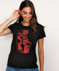 Camiseta-Feminina-Manga-Curta-Mortal-Kombat-Fliperama-Decote-Redondo-Preta-9978603-Preto_1