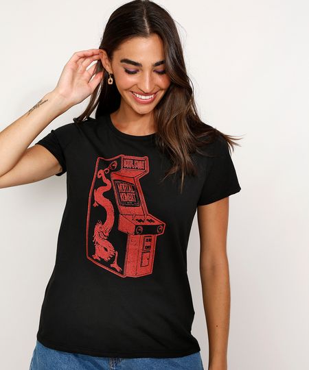 Camiseta-Feminina-Manga-Curta-Mortal-Kombat-Fliperama-Decote-Redondo-Preta-9978603-Preto_1 Camiseta-Feminina-Manga-Curta-Mortal-Kombat-Fliperama-Decote-Redondo-Preta-9978603-Preto_1