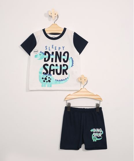 Pijama-Infantil-Manga-Curta-Dinossauro-Off-White-9976891-Off_White_1