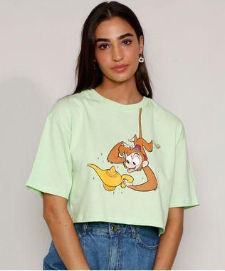 Camiseta-Feminina-Manga-Curta-Cropped-Ampla-Abu-Aladdin-Decote-Redondo-Verde-Claro-9983826-Verde_Claro_1