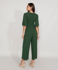 Macacao-Feminino-Pantacourt-Canelado-com-Vazado-e-Argola-Manga-Curta-Ampla-Verde-Escuro-9977674-Verde_Escuro_2