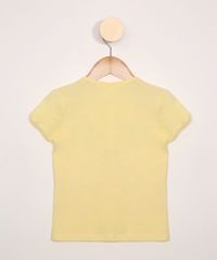Blusa-Infantil-Manga-Curta-Flamingos-com-Glitter-Amarelo-9976454-Amarelo_3