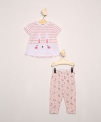 Conjunto-Infantil-de-Blusa-Manga-Curta-Coelhinho---Calca-Legging-Rosa-Claro-9968506-Rosa_Claro_1