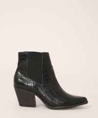 Bota-Feminina-Country-Salto-Medio-Texturizada-Croco-Preta-9985883-Preto_2