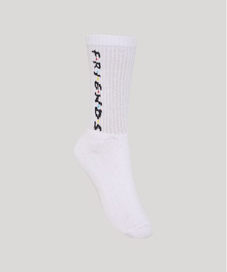 Meia-Feminina-Cano-Alto-Friends-Branca-9971626-Branco_1