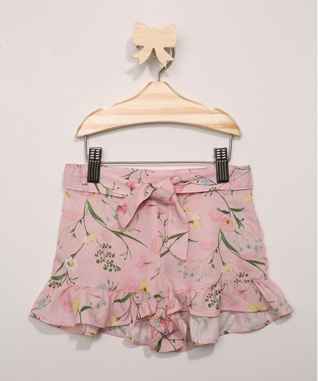 Short-Infantil-Estampado-Floral-com-Babado-Rosa-9976737-Rosa_1