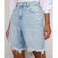 Bermuda-Jeans-Feminina-Cintura-Alta-Destroyed-Marmorizada-Azul-Claro-9985654-Azul_Claro_1