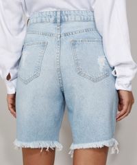 Bermuda-Jeans-Feminina-Cintura-Alta-Destroyed-Marmorizada-Azul-Claro-9985654-Azul_Claro_2