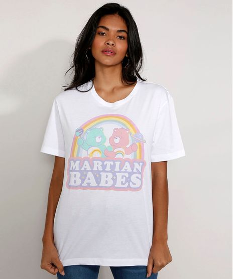 Camiseta-Feminina-Manga-Curta-Ursinhos-Carinhosos--Martian-Babes--Ampla-Decote-Redondo-Branco-9974861-Branco_1