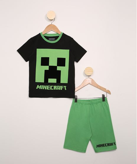 Pijama-Infantil-Manga-Curta-Minecraft-Preto-9966394-Preto_1