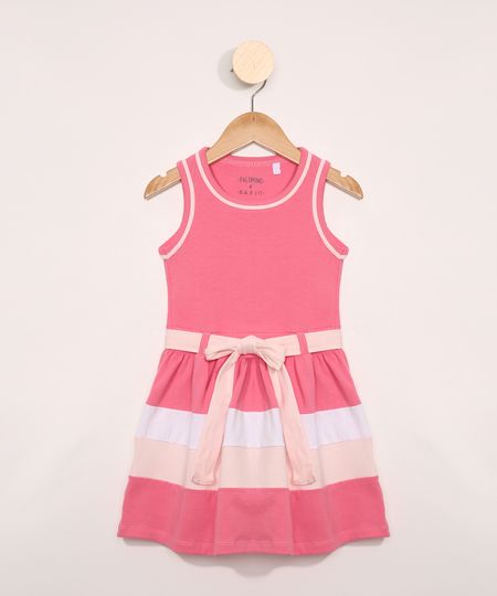 Vestido-Infantil-Sem-Manga-com-Recortes-e-Laco-Rosa-9980008-Rosa_1