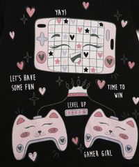 Blusa-Infantil-Manga-Curta-Video-Game-com-Glitter-Preta-9977427-Preto_2