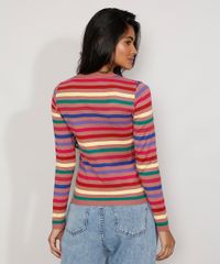 Sueter-de-Trico-Feminino-Listrado-Decote-Redondo-Multicor-9975423-Multicor_2