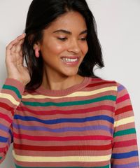 Sueter-de-Trico-Feminino-Listrado-Decote-Redondo-Multicor-9975423-Multicor_6