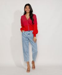 Cardigan-Feminino-de-Trico-Color-Block-Manga-Bufante-Decote-V-Multicor-9975422-Multicor_3