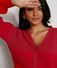 Cardigan-Feminino-de-Trico-Color-Block-Manga-Bufante-Decote-V-Multicor-9975422-Multicor_6