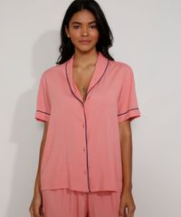Pijama-Feminino-Camisa-com-Vivo-Contrastante-Manga-Curta-Rosa-9970141-Rosa_3