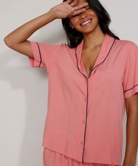 Pijama-Feminino-Camisa-com-Vivo-Contrastante-Manga-Curta-Rosa-9970141-Rosa_5