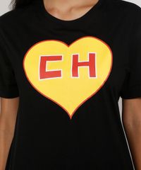 Camiseta-Feminina-Manga-Curta-Chapolin-Ampla-Decote-Redondo-Preta-9974864-Preto_2