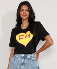 Camiseta-Feminina-Manga-Curta-Chapolin-Ampla-Decote-Redondo-Preta-9974864-Preto_6