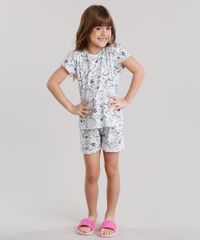 Pijama-Infantil-Estampado-de-Unicornio-Manga-Curta-Gola-Redonda-Cinza-Mescla-Claro-9132992-Cinza_Mescla_Claro_1