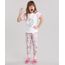 Pijama-Infantil-Raglan-com-Estampa-de-Unicornio-Manga-Curta-Gola-Redonda-em-Algodao---Sustentavel-Rosa-Claro-9133043-Rosa_Claro_1