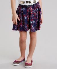 Short-Infantil-Estampado-Floral-com-Cinto-Fino-Azul-Marinho-8821873-Azul_Marinho_1