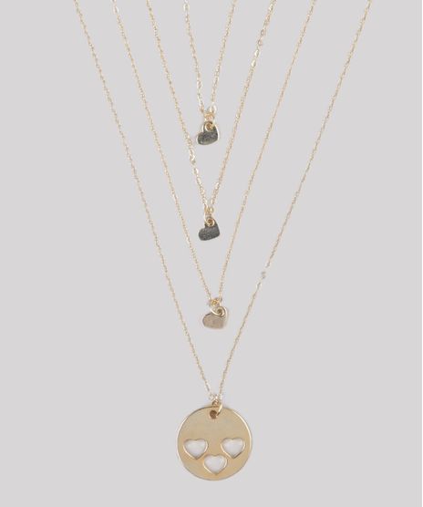 Kit-de-4-Colares-Mae-e-Filhas-com-Coracao-Dourado-9160648-Dourado_1