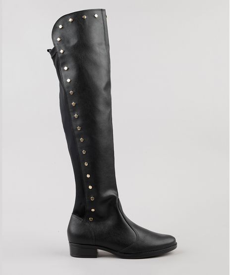 Bota-Feminina-Over-The-Knee-Vizzano-com-Tachas-Preta-9083475-Preto_1