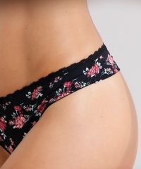 Calcinha-Feminina-Fio-Dental-Estampada-Floral-Preta-8969941-Preto_4