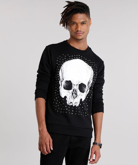 Blusao-Masculino-Caveira-com-Tachas-em-Moletom-Gola-Careca-Manga-Longa-Preto-8855151-Preto_1 Blusao-Masculino-Caveira-com-Tachas-em-Moletom-Gola-Careca-Manga-Longa-Preto-8855151-Preto_1