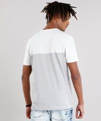 Camiseta-Masculina-com-Recorte-Listrado-Manga-Curta-Gola-Careca-Cinza-Mescla-Claro-9127317-Cinza_Mescla_Claro_2